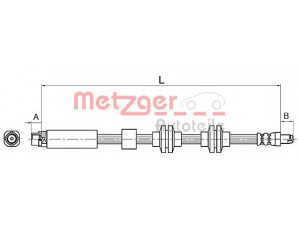 METZGER 4110143 stabdžių žarnelė 
 Stabdžių sistema -> Stabdžių žarnelės
3430 6 762 819, 3430 6 767 458