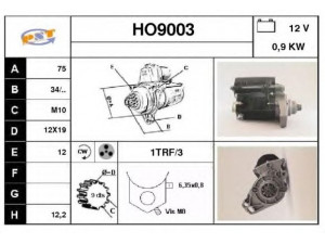 SNRA HO9003 starteris 
 Elektros įranga -> Starterio sistema -> Starteris
31200689016, 31200PB2016, 31200PC2004