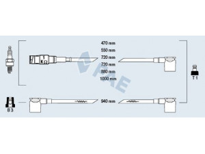 FAE 85050 uždegimo laido komplektas 
 Kibirkšties / kaitinamasis uždegimas -> Uždegimo laidai/jungtys