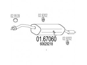 MTS 01.67060 galinis duslintuvas 
 Išmetimo sistema -> Duslintuvas
60629218