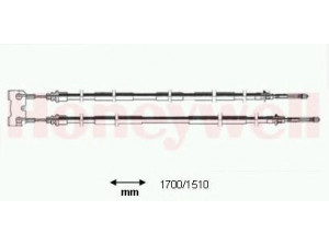 BENDIX 432933B trosas, stovėjimo stabdys 
 Stabdžių sistema -> Valdymo svirtys/trosai
1010349, 1036199, 7402912, 95AB2A603BC