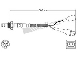 WALKER PRODUCTS 250-23102 lambda jutiklis 
 Variklis -> Variklio elektra
077 906 265, 77 906 265, 39210 22100