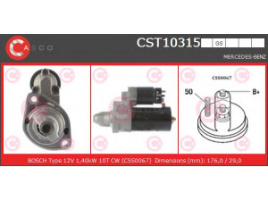 CASCO CST10315GS starteris 
 Elektros įranga -> Starterio sistema -> Starteris
0051516501, 0061510501