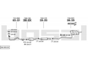 BOSAL 084.900.00 išmetimo sistema 
 Išmetimo sistema -> Išmetimo sistema, visa