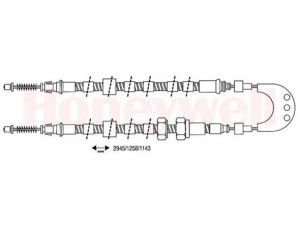 BENDIX 432178B trosas, stovėjimo stabdys 
 Stabdžių sistema -> Valdymo svirtys/trosai
6148022, 6158711, 83AB2A603AD