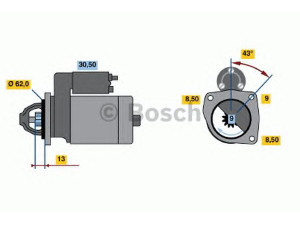 BOSCH 0 001 108 081 starteris 
 Elektros įranga -> Starterio sistema -> Starteris