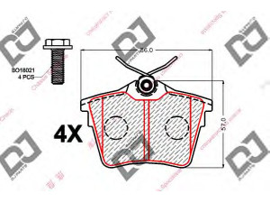 DJ PARTS BP2124 stabdžių trinkelių rinkinys, diskinis stabdys 
 Techninės priežiūros dalys -> Papildomas remontas
425404, 425279, 425326, 425421