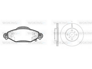 WOKING 88783.00 stabdžių rinkinys, diskiniai stabdžiai 
 Stabdžių sistema -> Diskinis stabdys -> Stabdžių remonto rinkinys
43512-520400