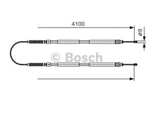 BOSCH 1 987 482 005 trosas, stovėjimo stabdys 
 Stabdžių sistema -> Valdymo svirtys/trosai
4745 J2, 4745 J2