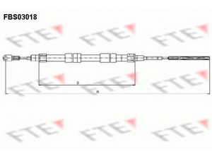 FTE FBS03018 trosas, stovėjimo stabdys 
 Stabdžių sistema -> Valdymo svirtys/trosai
34 40 1 166 055, 34 41 1 163 276