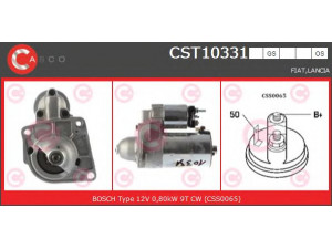 CASCO CST10331OS starteris 
 Elektros įranga -> Starterio sistema -> Starteris
46231531, 46430785, 7772459, 7796598