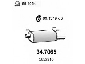 ASSO 34.7065 galinis duslintuvas 
 Išmetimo sistema -> Duslintuvas
5852910