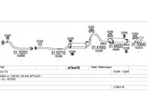 MTS C390119002263 išmetimo sistema 
 Išmetimo sistema -> Išmetimo sistema, visa