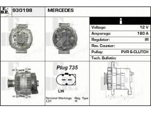 EDR 930198 kintamosios srovės generatorius 
 Elektros įranga -> Kint. sr. generatorius/dalys -> Kintamosios srovės generatorius
