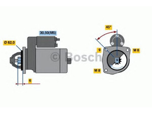 BOSCH 0 001 108 138 starteris 
 Elektros įranga -> Starterio sistema -> Starteris