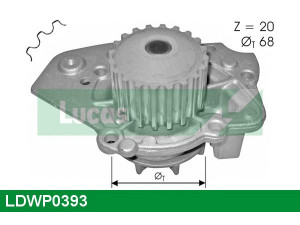 LUCAS ENGINE DRIVE LDWP0393 vandens siurblys 
 Aušinimo sistema -> Vandens siurblys/tarpiklis -> Vandens siurblys
12016, 9401201480, 95641149, 95643824