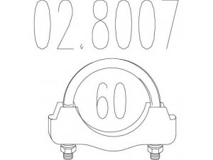 MTS 02.8007 vamzdžių sujungimas, išmetimo sistema 
 Dviratė transporto priemonės -> Išmetimo sistema -> Atskiros surinkimo dalys -> Gnybtas
7688642, 5016050, 1H0253139D