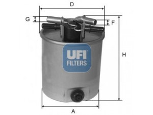 UFI 24.026.01 kuro filtras 
 Techninės priežiūros dalys -> Papildomas remontas
16400-JD50A, 16400-JD52A, 16400-JX51A