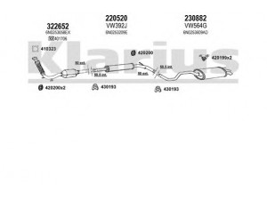 KLARIUS 930887E išmetimo sistema 
 Išmetimo sistema -> Išmetimo sistema, visa