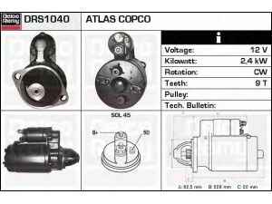 DELCO REMY DRS1040 starteris
111004, 1161890, 1171481, 1171781