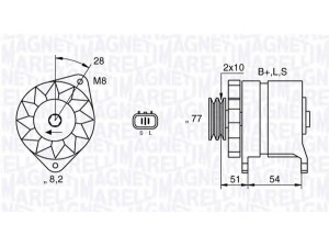 MAGNETI MARELLI 063532603010 kintamosios srovės generatorius 
 Elektros įranga -> Kint. sr. generatorius/dalys -> Kintamosios srovės generatorius
37300-47500, 37300-47501