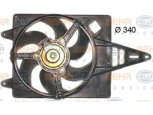 HELLA 8EW 351 043-711 ventiliatorius, radiatoriaus 
 Aušinimo sistema -> Oro aušinimas
605 7106 9, 46419183, 46480205