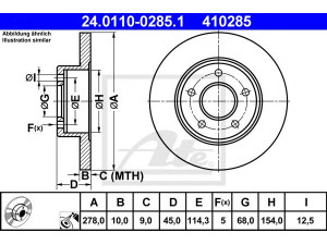 ATE 24.0110-0285.1 stabdžių diskas 
 Dviratė transporto priemonės -> Stabdžių sistema -> Stabdžių diskai / priedai
43206-4U101, 43206-4U103