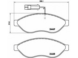 BREMBO P 23 143 stabdžių trinkelių rinkinys, diskinis stabdys 
 Techninės priežiūros dalys -> Papildomas remontas
1612433880, 77366017, 1612433880