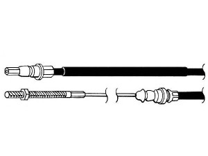 KAWE PU02160 trosas, stovėjimo stabdys 
 Stabdžių sistema -> Valdymo svirtys/trosai
474575