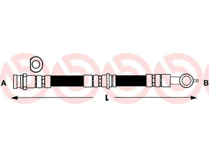 BREMBO T 49 003 stabdžių žarnelė 
 Stabdžių sistema -> Stabdžių žarnelės
E7GZ2078A, B09243980, 14562, BFH4553