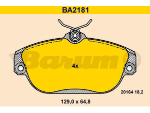 BARUM BA2181 stabdžių trinkelių rinkinys, diskinis stabdys 
 Techninės priežiūros dalys -> Papildomas remontas
271349, 271737, 271979, 31261183