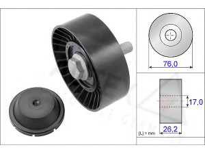 AUTEX 654806 kreipiantysis skriemulys, V formos rumbuotas diržas 
 Diržinė pavara -> V formos rumbuotas diržas/komplektas -> Laisvasis/kreipiamasis skriemulys
03F 145 276, 03F 145 276