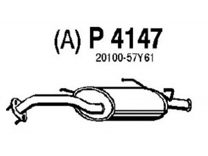 FENNO P4147 galinis duslintuvas 
 Išmetimo sistema -> Duslintuvas
20100-50T61, 20100-57Y60, 20100-57Y61