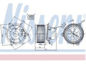 NISSENS 87027 vidaus pūtiklis 
 Šildymas / vėdinimas -> Orpūtė/dalys
1062247, 1092286, 1111936, XS4H18456AA