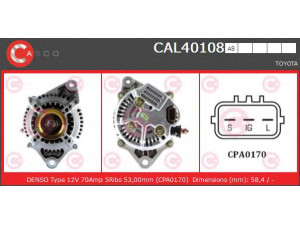 CASCO CAL40108AS kintamosios srovės generatorius 
 Elektros įranga -> Kint. sr. generatorius/dalys -> Kintamosios srovės generatorius
2706003040, 2706003050, 2706016320