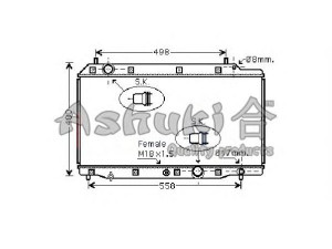 ASHUKI H551-22 radiatorius, variklio aušinimas 
 Aušinimo sistema -> Radiatorius/alyvos aušintuvas -> Radiatorius/dalys
19010-RMA-E01
