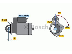 BOSCH 0 001 371 119 starteris 
 Elektros įranga -> Starterio sistema -> Starteris
005 151 54 01, A 005 151 54 01