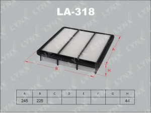 LYNXauto LA-318 oro filtras 
 Techninės priežiūros dalys -> Techninės priežiūros intervalai
MD620837, MR571473, AY120-MT015