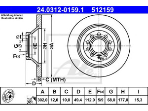 ATE 24.0312-0159.1 stabdžių diskas 
 Dviratė transporto priemonės -> Stabdžių sistema -> Stabdžių diskai / priedai
4F0 615 601 E