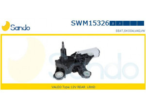 SANDO SWM15326.0 valytuvo variklis 
 Priekinio stiklo valymo sistema -> Varikliukas, priekinio stiklo valytuvai
1J6955711C, 1J6955711F, 1J6955711G