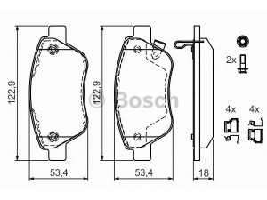 BOSCH 0 986 494 092 stabdžių trinkelių rinkinys, diskinis stabdys 
 Techninės priežiūros dalys -> Papildomas remontas
16 05 388, 1605258, 1605353, 1605359