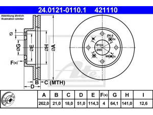 ATE 24.0121-0110.1 stabdžių diskas 
 Dviratė transporto priemonės -> Stabdžių sistema -> Stabdžių diskai / priedai
GBD90801