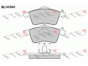FTE BL1476A1 stabdžių trinkelių rinkinys, diskinis stabdys 
 Techninės priežiūros dalys -> Papildomas remontas
700 615 109, 7D0 698 151, 7D0 698 151 E