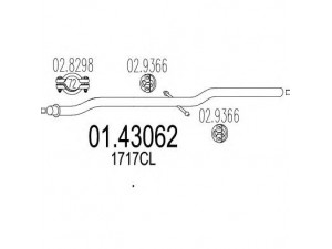 MTS 01.43062 išleidimo kolektorius 
 Išmetimo sistema -> Išmetimo vamzdžiai
1717CL