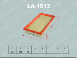 LYNXauto LA-1013 oro filtras 
 Filtrai -> Oro filtras
03C 129 620, 03C 129 620 G