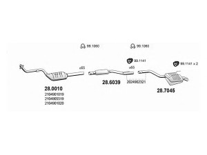 ASSO ART4011 išmetimo sistema 
 Išmetimo sistema -> Išmetimo sistema, visa