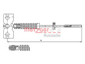 METZGER 17.0221 trosas, stovėjimo stabdys 
 Stabdžių sistema -> Valdymo svirtys/trosai
36402-50J10, 36402-70J00, 36402-70J10