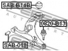 FEBEST SAB-B14B valdymo svirties/išilginių svirčių įvorė 
 Ašies montavimas/vairavimo mechanizmas/ratai -> Valdymo svirtis/pasukamosios svirties sujungimas -> Montavimas/sutvirtinimas
48068-BZ080, 20204-AJ010, 48068-BZ080