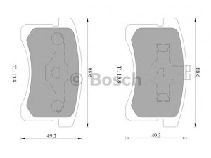 BOSCH 0 986 AB1 022 stabdžių trinkelių rinkinys, diskinis stabdys 
 Techninės priežiūros dalys -> Papildomas remontas