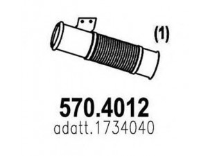 ASSO 570.4012 lanksti žarna, išmetimo sistema 
 Išmetimo sistema -> Išmetimo vamzdžiai
1734040